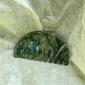 Natural stone comb hair massager